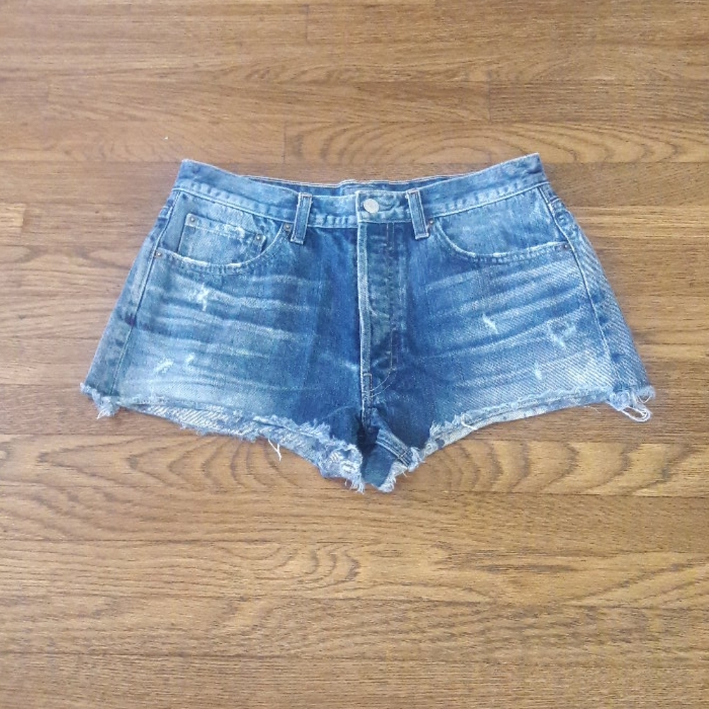 agolde denim shorts